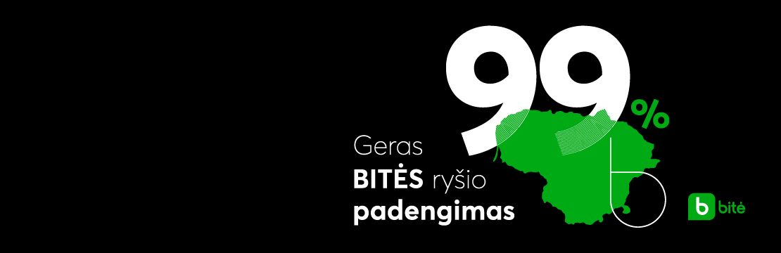 Geras BITĖS ryšio padengimas net 99 procentuose Lietuvos teritorijos