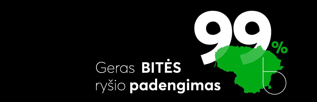 Geras BITĖS ryšio padengimas - jau net 99 procentuose Lietuvos teritorijos