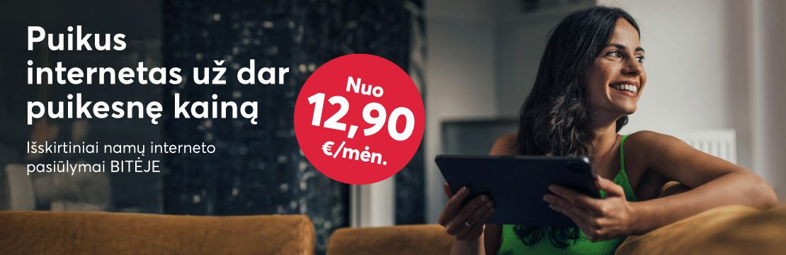 BITĖS namų internetas - nuo 12,90 eurų per mėnesį