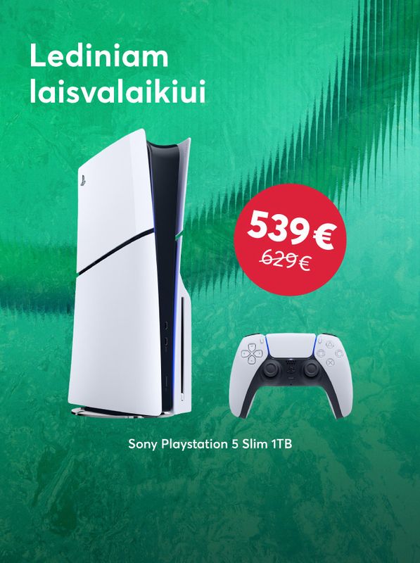 Lediniam laisvalaikiui - PlayStation 5 vos už 539 eur.