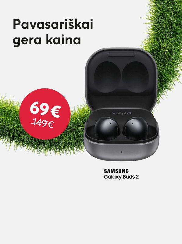 Pavasariškai geras garsas su Samsung Galaxy Buds 2 vos už 69 eurus