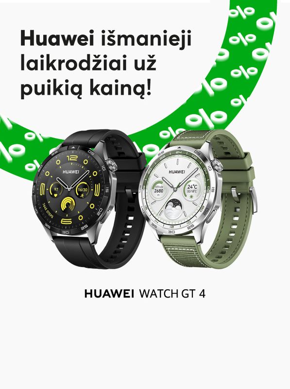 Huawei išmanieji laikrodžiai puikiomis kainomis.