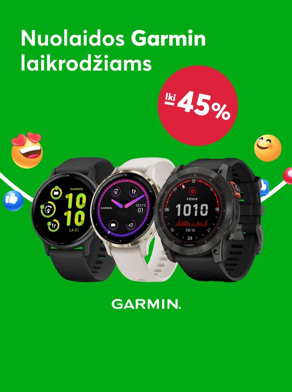 Nuolaidos Garmin laikrodžiams iki 45 procentų