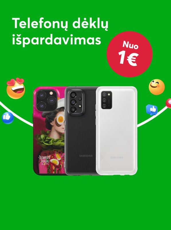 Telefonų dėklai vos nuo 1 euro