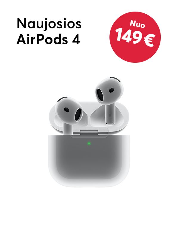 Naujosios Apple AirPods 4 - jau greitai BITĖJE. Užsisakykite iš anksto!