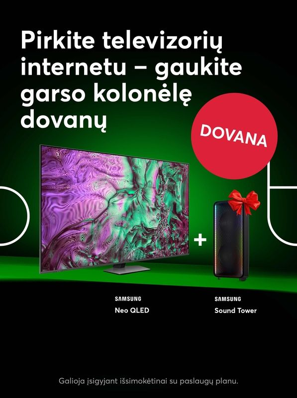 Pirkite TV internetu, gaukite garso kolonėlę dovanų