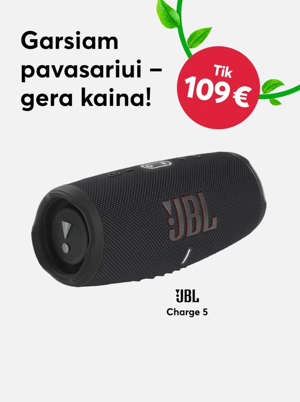 Garsiam pavasariui - JBL Charge 5 tik už 109 eurus