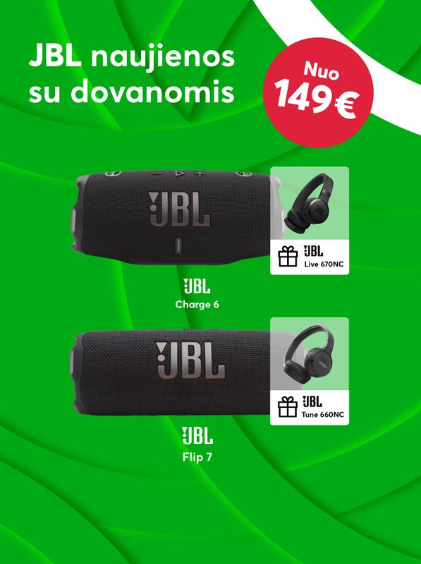 JBL naujienos su dovanomis