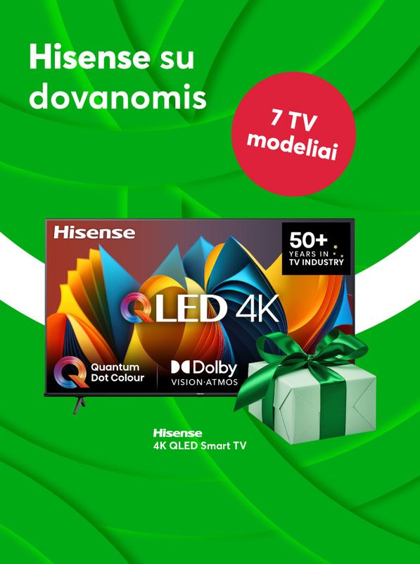 Hisense televizoriai su dovanomis