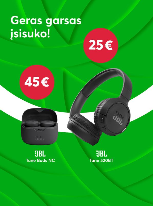 Geras garsas įsisuko! JBL ausinės 