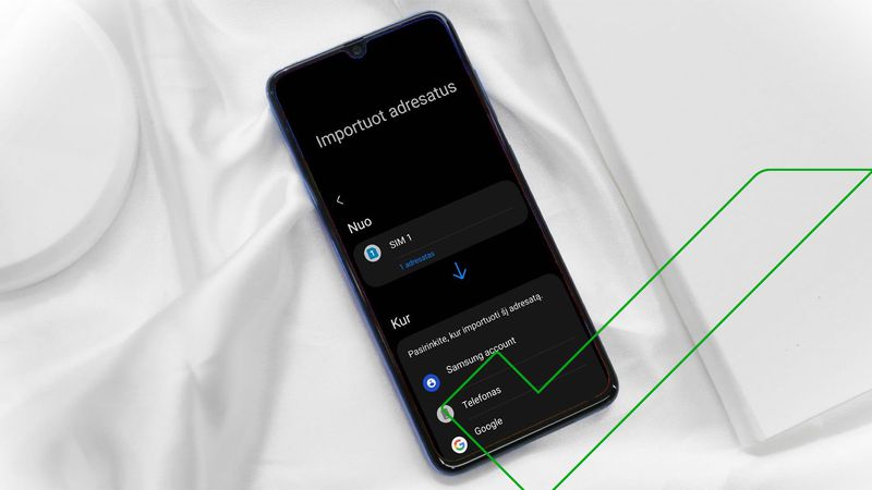 Kaip iš SIM kortelės perkelti kontaktus į „Samsung“ telefoną?