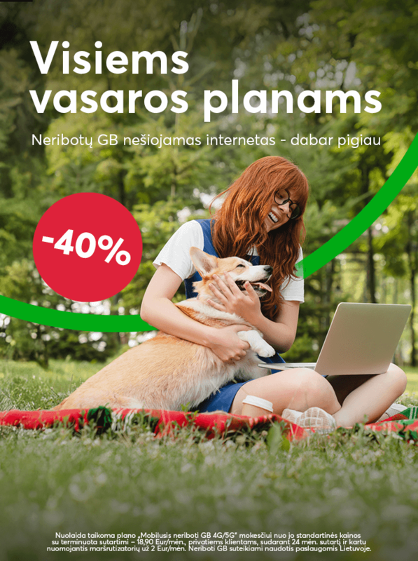 Neribotų GB nešiojimas internetas - dabar pigiau