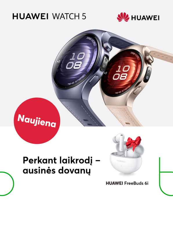 Huawei watch 5 ausinės dovanų