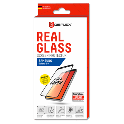 Samsung Galaxy S9 aizsargstikliņš (Displex Real Glass 3D Black) | Bite