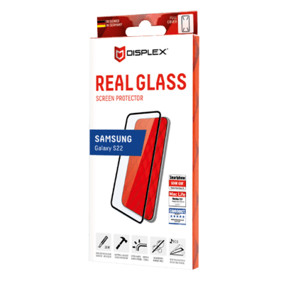 Samsung Galaxy S22 Full Cover 3D Glass By Displex Black | BITĖ