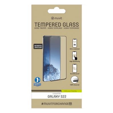Samsung Galaxy S22 Tempered Screen Glass By Muvit Transparent | BITĖ