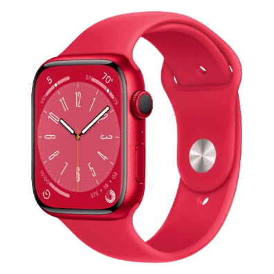 Apple Watch Series 8 GPS 45mm (PRODUCT)RED Aluminium Case with (PRODUCT)RED Sport Band - Regular