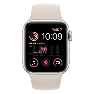 (Ret) Apple Watch SE (2022) GPS + Cellular 40mm Starlight Aluminium Case with Starlight Sport Band | BITĖ 2