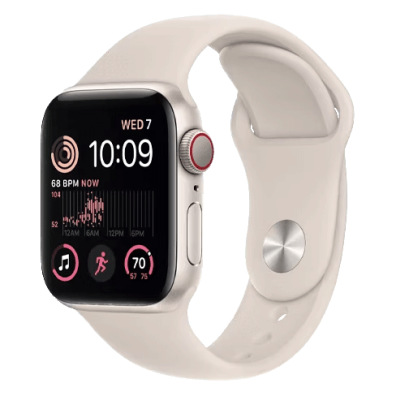 (Ret) Apple Watch SE (2022) GPS + Cellular 40mm Starlight Aluminium Case with Starlight Sport Band | BITĖ 2