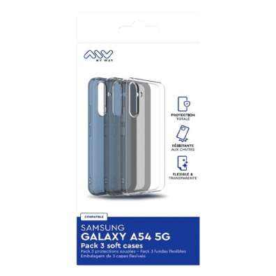 Samsung Galaxy A54 5G Pack 3 Soft Cover By My Way Transparent | BITĖ 2