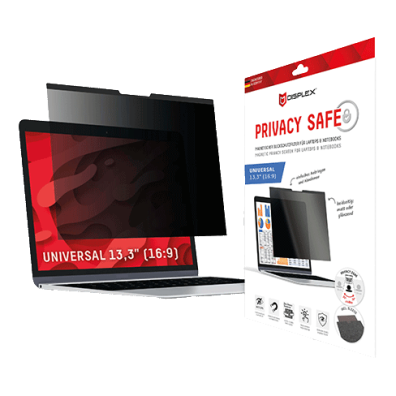 Universal Privacy Safe Glass 13,3", 16:9 By Displex Transparent | BITĖ 1