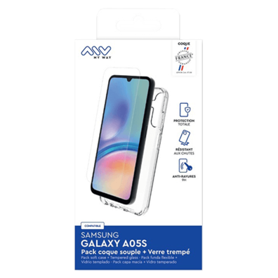 Samsung Galaxy A05s Pack Soft Cover+2D Screen Glass By My Way Transparent | BITĖ