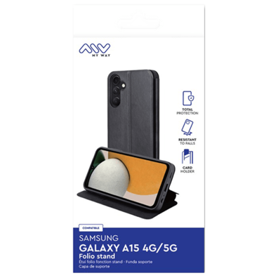 Samsung Galaxy A15 4G/A15 5G Folio Case By My Way Black | BITĖ