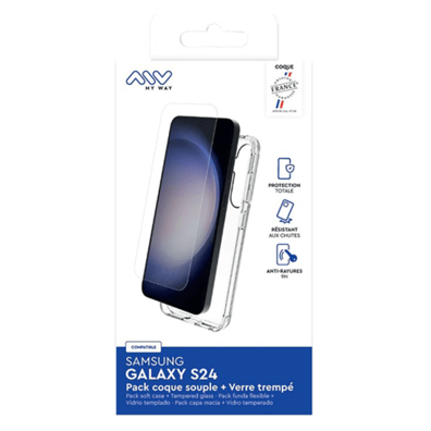 Samsung Galaxy S24 Pack Soft Cover+2D Screen Glass By My Way | BITĖ 1