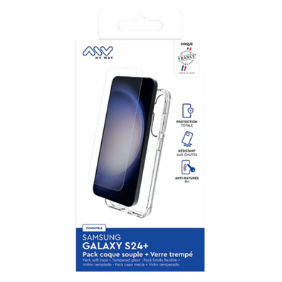 Samsung Galaxy S24+ Pack Soft Cover+2D Screen Glass By My Way | BITĖ 1
