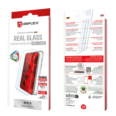 Apple iPhone 16 Plus Real Screen Glass + Case By Displex Transparent | BITĖ 1