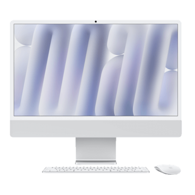 Apple iMac 24” (2024) 4.5K Retina, Apple M4 8C CPU, 8C GPU/16GB/256GB SSD/Silver/INT (MWUC3ZE/A) | BITĖ 1