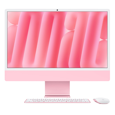 Apple iMac 24” (2024) 4.5K Retina, Apple M4 10C CPU, 10C GPU/16GB/256GB SSD/Pink/INT (MWV43ZE/A) | BITĖ 1