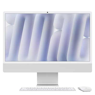Apple iMac 24” (2024) 4.5K Retina, Apple M4 10C CPU, 10C GPU/16GB/256GB SSD/Silver/INT (MWUU3ZE/A) | BITĖ 1