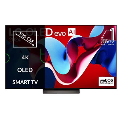 LG 77" 4K OLED evo AI C4 Smart TV OLED77C4 | BITĖ 1