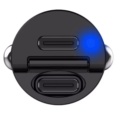 Car charger 2xUSB-C, 30W by Celly Black | BITĖ