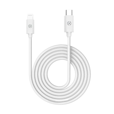 USB-C to Lightning Cable 60W By Celly MFI White | BITĖ