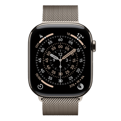 Apple Watch Series 11 GPS + Cellular 46mm Natural Titanium Case with Natural Milanese Loop - M/L | BITĖ 1