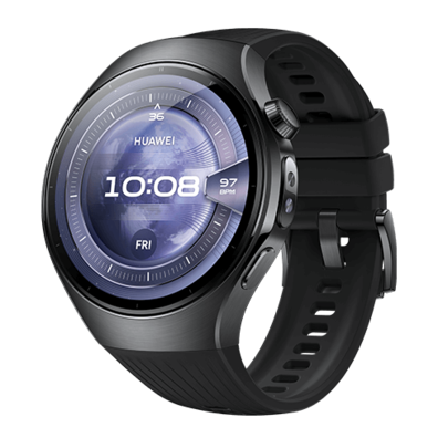 Huawei Watch 5 LTE 46mm Stanless Steel Black with Midnight Black Fluoroelastomer Strap (Rates-L19F) | BITĖ 2