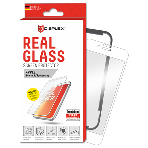 Apple iPhone 6/6S/7/8 aizsargstikliņš (Displex Real Glass 3D Black)