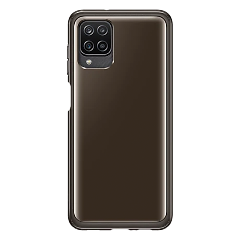 Samsung Galaxy A12 aizsargvāciņš (Soft Clear Cover) Melns 3 img.