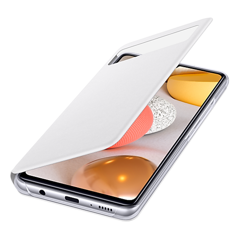 Samsung Galaxy A42 aizsargvāciņš (Smart S View Case) Balts 4 img.