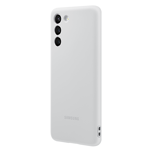 Samsung Galaxy S21+ aizsargvāciņš (Silicone Cover) Gaiši pelēks 5 img.