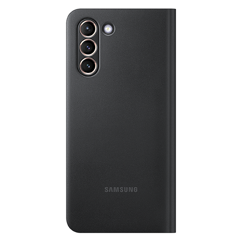 Samsung Galaxy S21 aizsargvāciņš (Smart LED View Case (EE)) Melns 3 img.
