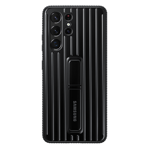 Samsung Galaxy S21 Ultra aizsargvāciņš (Protective Standing Cover) Melns 2 img.