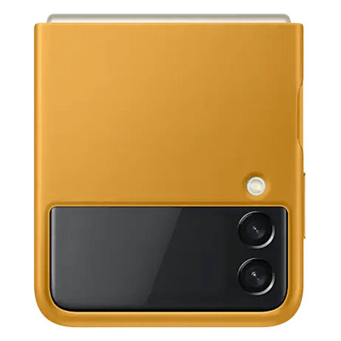 Samsung Galaxy Flip3 5G aizsargvāciņš (Leather Cover) Dzeltens 6 img.