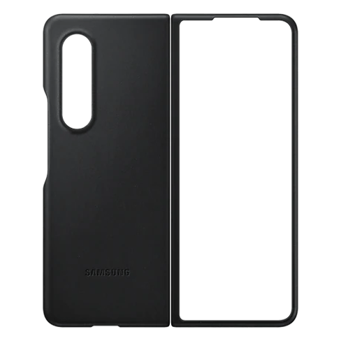 Samsung Galaxy Fold3 5G aizsargvāciņš (Leather Cover) Melns 2 img.