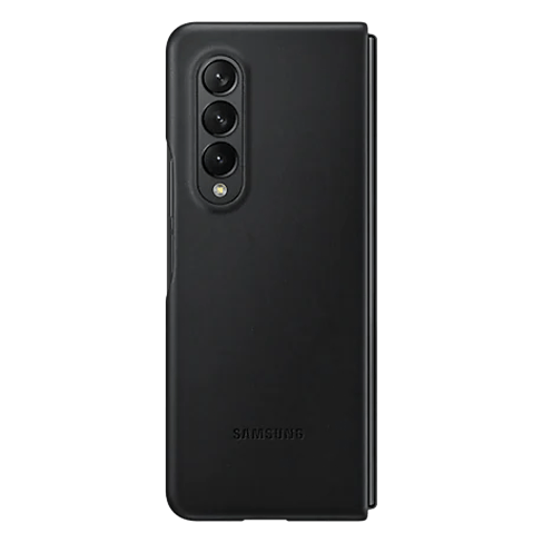Samsung Galaxy Fold3 5G aizsargvāciņš (Leather Cover) Melns 5 img.