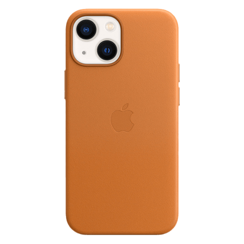 Apple iPhone 13 mini aizsargvāciņš (Leather Case with MagSafe) Oranžs 1 img.