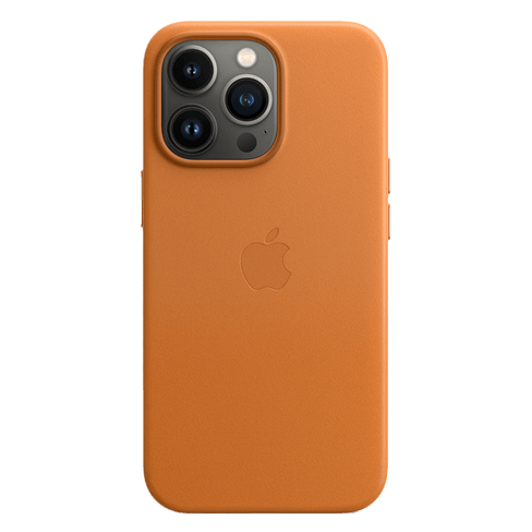 Apple iPhone 13 Pro чехол(Leather Case with MagSafe) Оранжевый 1 img.