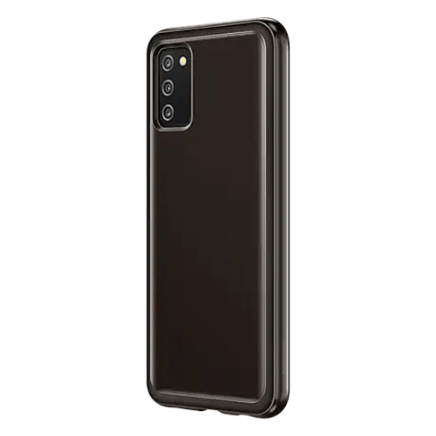 Samsung Galaxy A03s aizsargvāciņš (Soft Clear Cover) Melns 4 img.